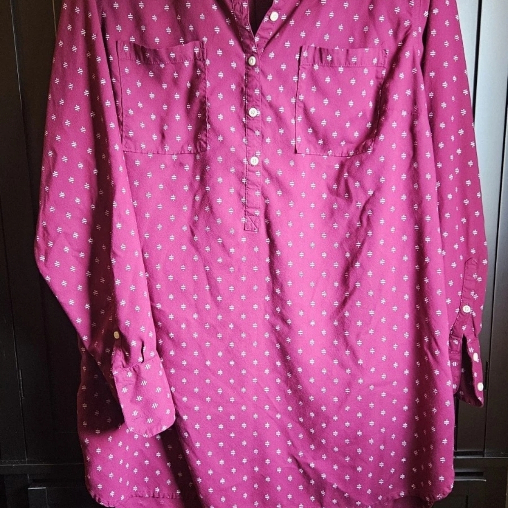 Merona Casual Pink Button Down Tunic